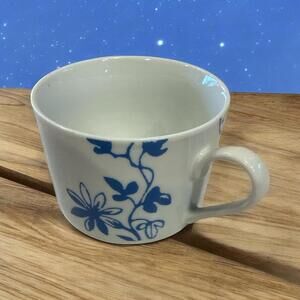 Sausalito by Rosanna Cup White with Blue Flowers Teacup 3.5in